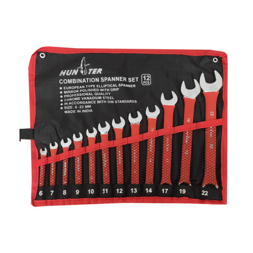 آچار یک سر تخت یک سر رینگی هانتر مجموعه 12عددی - ابزار تکتاز